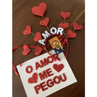 Kit Placa e Tiara Casal Fantasia