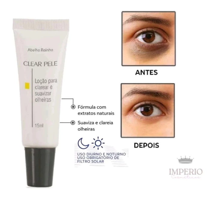 Loção Para Clarear E Suavizar Olheiras Clear Pele Abelha Rainha 15ml