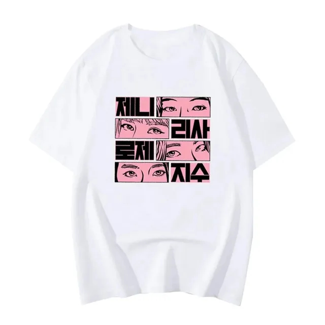 Camiseta Unissex Blackpink Basica T-shirt Grupo Kpop Autografo em Oferta na Shopee