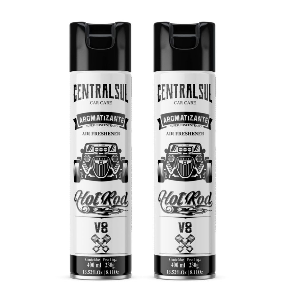 2 aromatizante HOT ROD V8 CENTRALSUL 400ml aromatizante automotivo e aromatizante de ambientes em Oferta na Shopee