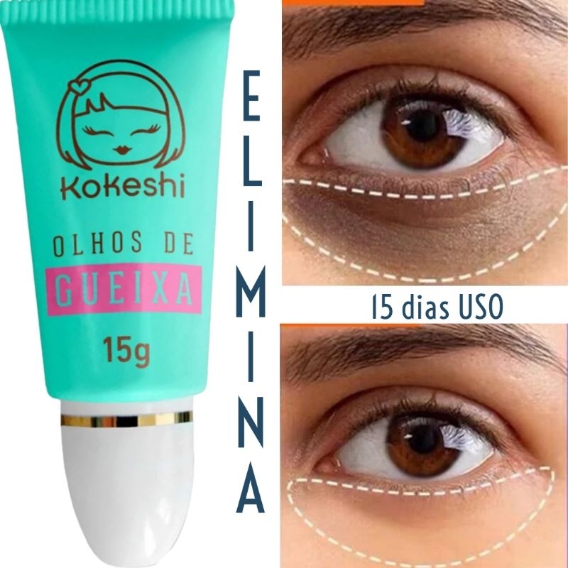 Creme Facial para Manchas de Olheiras Olhos de Gueixa 15 gr Kokeshi