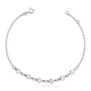 Pulseira Feminina de Prata 925 Coração com Zircônia em Oferta na Shopee