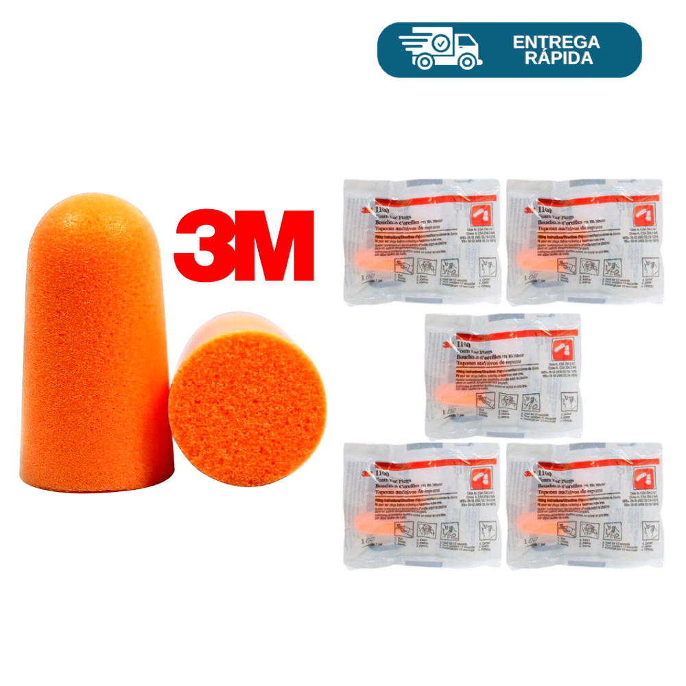 Kit 5 Protetor Auricular Plug Espuma 3M 1100 SEM CORDÃO Abafador Tampão Ouvido Para Dormir Ca 5674 em Oferta na Shopee
