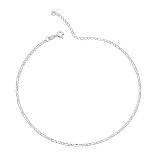 Tornozeleira Feminina de Prata 925 Grumet 3x1