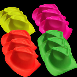 Chapéu Malandrinho Neon Balada Festas Kit com 10 Unidades