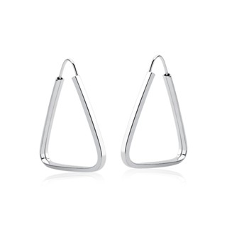 Argola Feminina de Prata 925 Triângulo 22mm