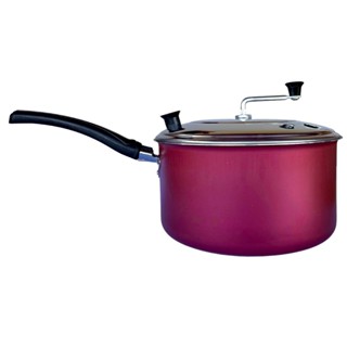 Pipoqueira De Alumínio Antiaderente Qualidade Praticidade Cozinha Oferta Pipoca Gourmet Doce e Salgada