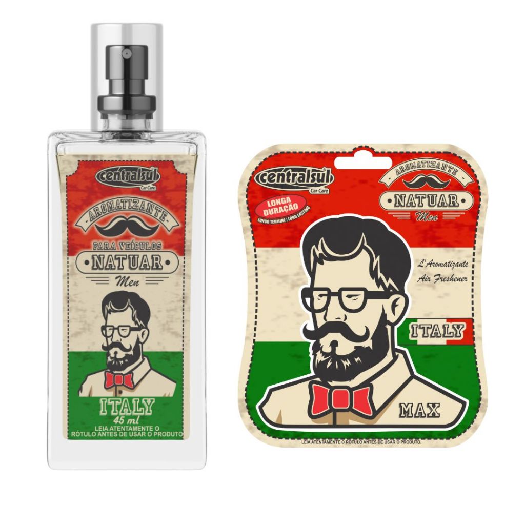 Kit 2 Aromatizante Natuar Men Italy Centralsul em Oferta na Shopee