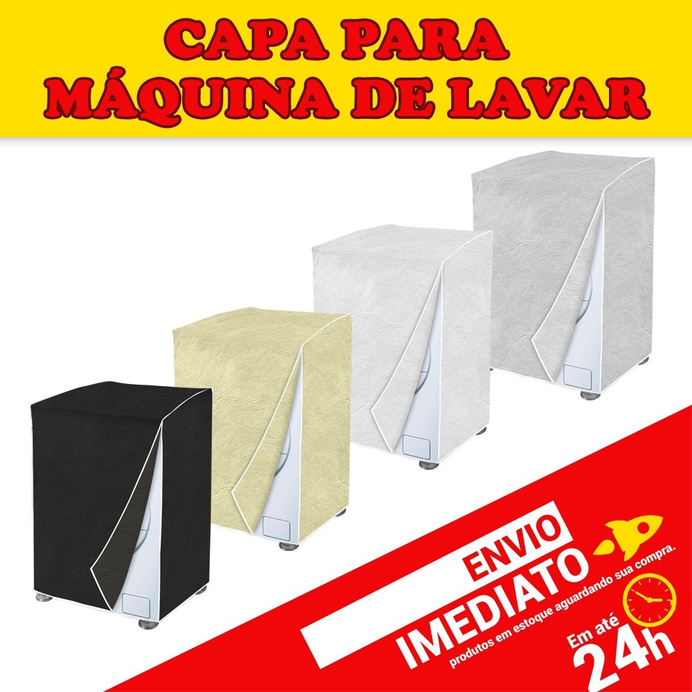 Capa Maquina de Lavar Abertura Frontal Brastemp Electrolux Consul 4kg, 5kg, 8,5Kg