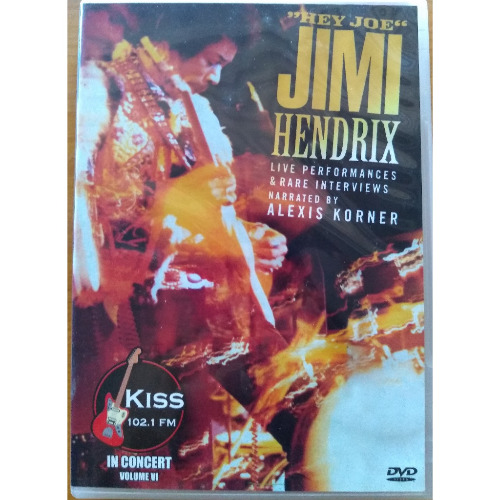 DVD JIMI HENDRIX - "HEY JOE" LIVE PERFORMANCES & RARE INTERVIEWS NARRATED BY ALEXIS KORNER (COM ENCARTE PROMOCIONAL)