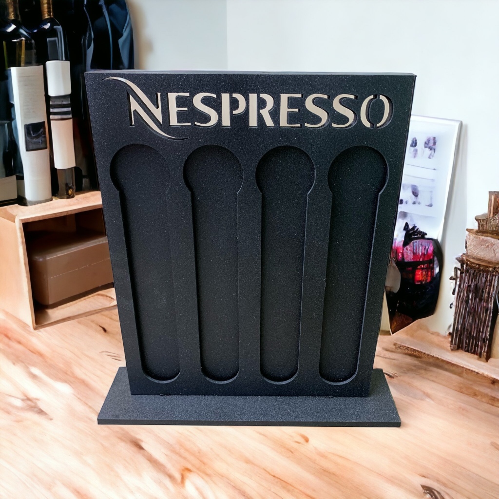 Porta Cápsulas Nespresso Suporte Cantinho Do Café Em Madeira MDF Cor