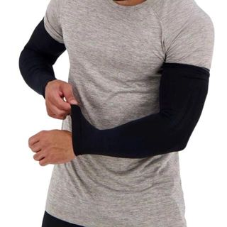 Manguito UV ciclismo motoqueiro vôlei par mangote termico proteção UV50+ blusa térmica