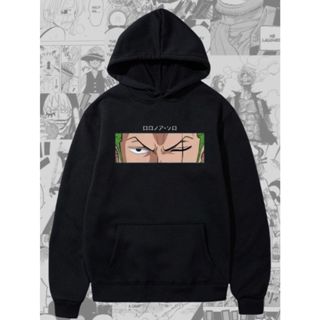Moletom Canguru Com Capuz Unissex Anime One Piece Roronoa Zoro Blusa Algodão Casual