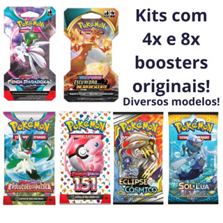 Kit Booster Pokémon Unitário Cartas TCG Lacrado e Original Copag Blister unitário Cartinhas Pokémon