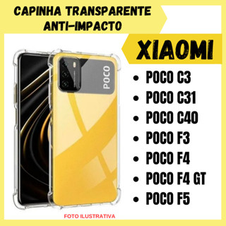 Capinha Transparente Anti Impacto Xiaomi Poco C3 / C31 / C40 / F3 / F4 / F4 GT / F5 / Capa para celular (CF09)