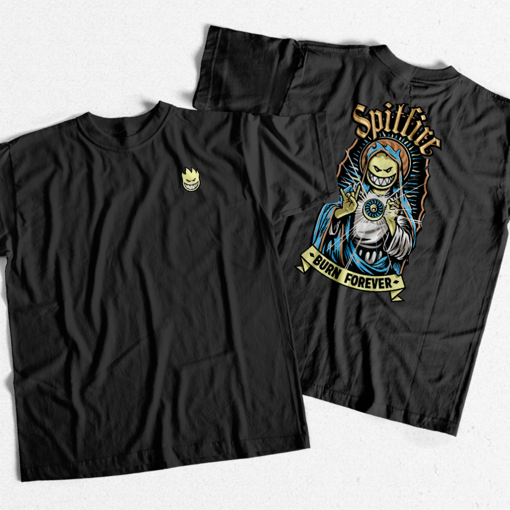 Camisa SpitFire Burn Forever Streetwear Camiseta Unissex Lançamento Camiseta Algodão Confortável