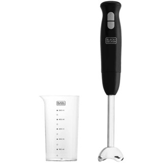 Mixer Vertical Black+Decker Speedy Mix Portátil 300W + 1 Copo Medidor 500ML Preto/Inox