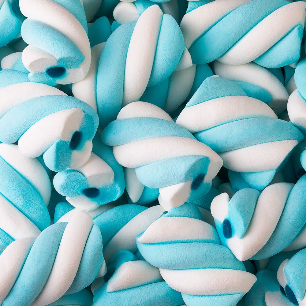 Marshmallow Torção Azul Recheado Groselha 250g - Fini — imagem 2 de 2