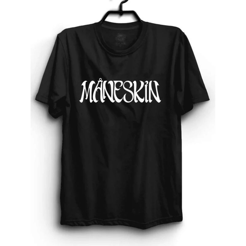 Camiseta Maneskin Camisa Algodão Masculina Feminina Banda Rock Roll Heavy Metal Show Fã Clube Tumblr Blusa Casual Estampada Básica Unissex Música