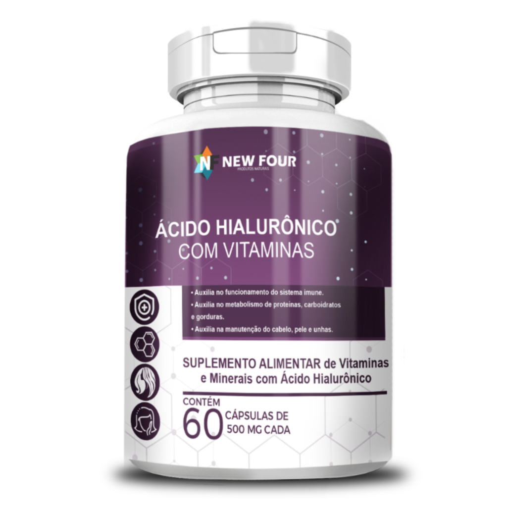 Acido Hialuronico + Vitamina C 60 Capsulas New Four