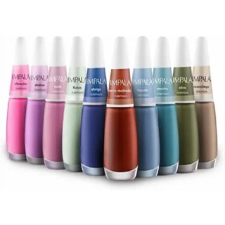 Kit Esmaltes Impala Coleção A Cor Da Sua Moda 7,5 Ml - C/10 unidades - Lançamento