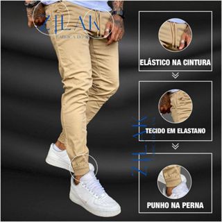 Calça Jogger Jeans Masculino Slim Academia Joger Cargo