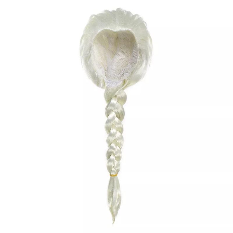 peruca Elza Frozen cabelo sintético fantasia para festa cosplay