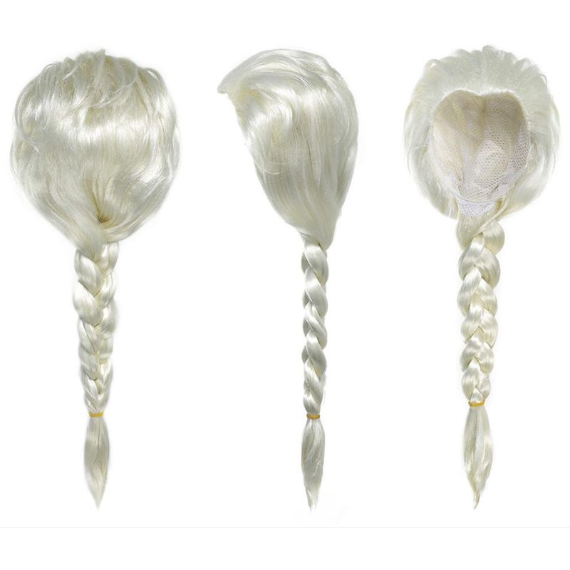 peruca Elza Frozen para festa fantasia adulto e infantil meninas cabelo sintético