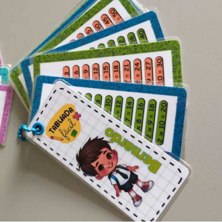 Chaveiro tabuada personalizada( MENINO ou MENINA) em Oferta na Shopee