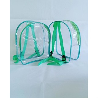 Mochila plastico transparente 27x21/pode escolher a cor
