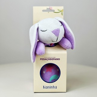 Paninho naninha com bichinho plush e porta chupeta para bebê