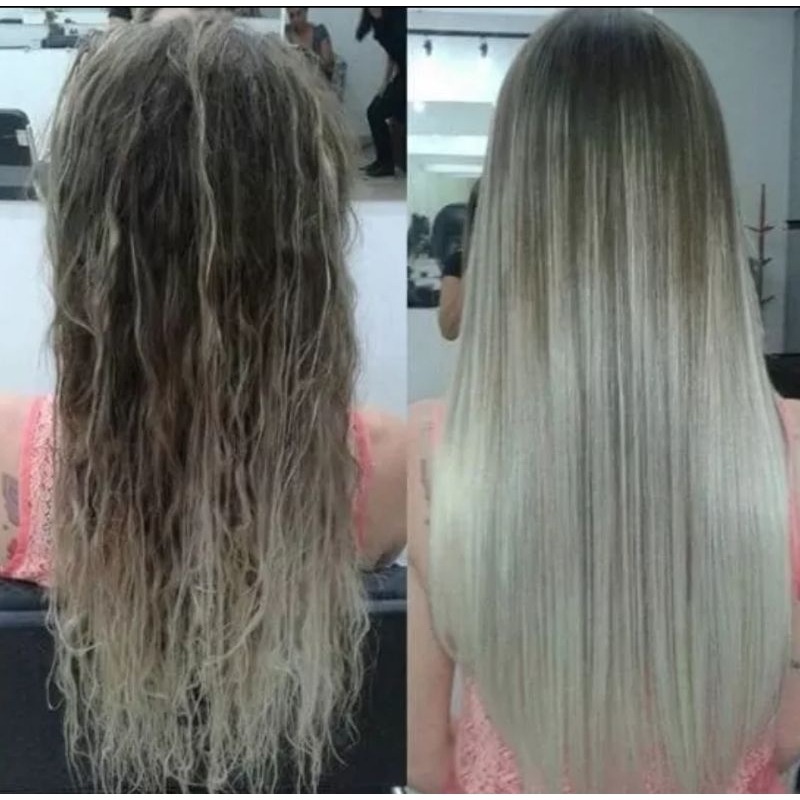Cabelo restaurado efeito brilho luxo e hidratação intensiva