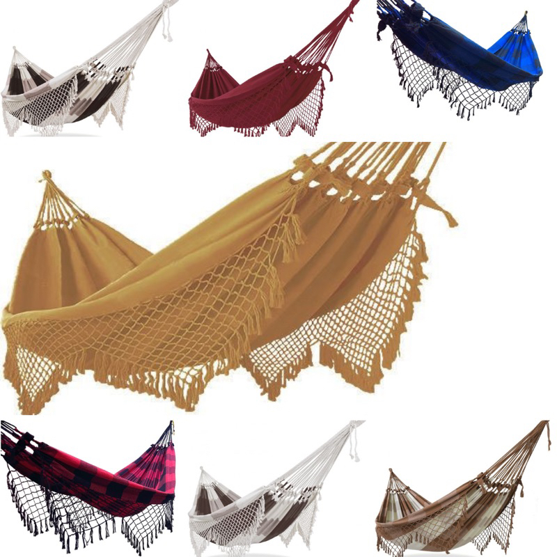 REDE DE DORMI DESCANSO CASAL VÁRIAS CORES 100% ALGODÃO em Oferta na Shopee