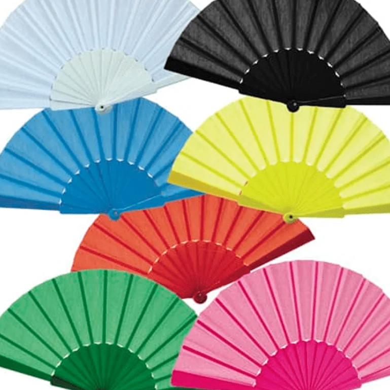 10x Leque Oriental Liso Colorido Para Festa Dança Carnaval Decoração