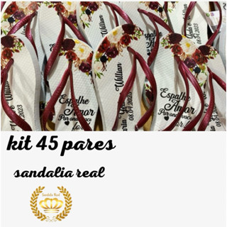45 PARES DE CHINELO PERSONALIZADO PARA SEU EVENTO