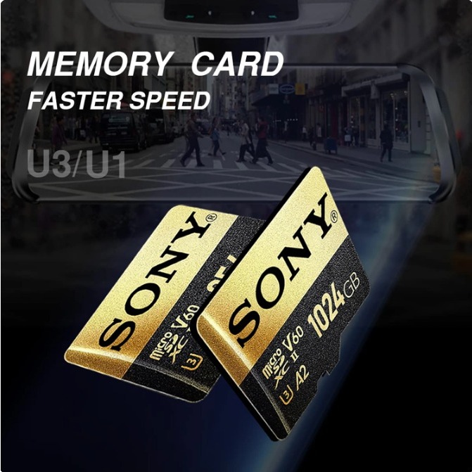 Original 512 gb SONY-Cartão Micro SD Classe 10, Cartão de Memória, 512gb, U3, A2, TF, Flash, C10 para Xiaomi, PC