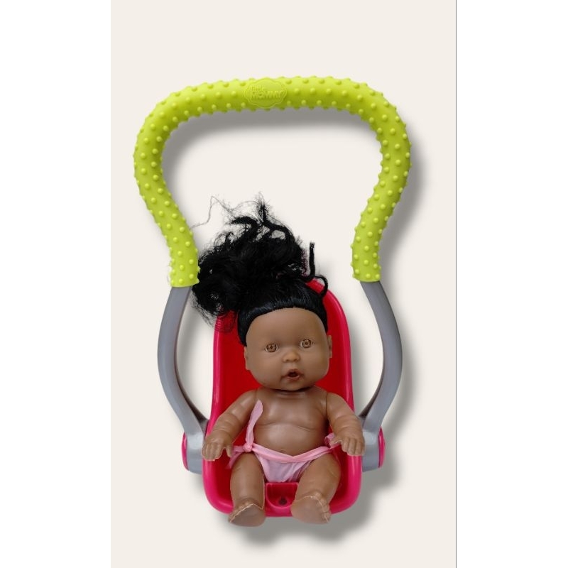 Boneca Bebê Negra Sid -Nyl com Cadeirinha - Usada