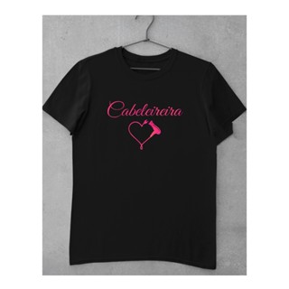 Camiseta Cabeleireira com estampa, uniforme salão de beleza