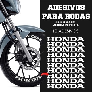 Kit 10 Adesivos Honda Escrita para Aro Moto Roda Decoração Prova D'Água em Oferta na Shopee