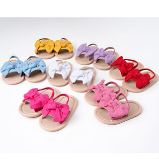 Sandália de bebê menina com Elástico e Laçinho Decorativo e solado Antiderrapante em Oferta na Shopee
