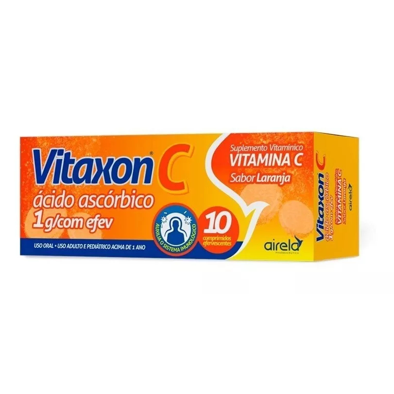 Vitaxon C 10 Comp Efervescente Vitamina C Laranja