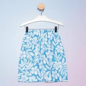 Bermuda Infantil Florida (Azul Claro e Branca) Hering Kids (Tamanho 4, 10 e 16)