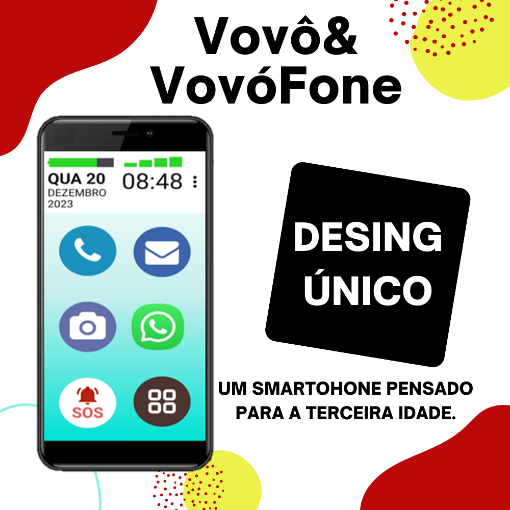 VOVÔ&VOVÓFONE 16GB ICONES GRANDES ZAP FAZ CHAMADA DE VIDEO
