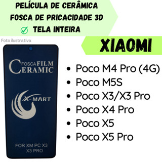 Película Cerâmica Fosca de Privacidade Flexível Para Xiaomi Poco M4 Pro (4G) / Poco M5S / Poco X3-X3 Pro / X4 Pro / X5 / X5 Pro / Protetor de Tela Inteira 3D