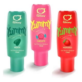 Kit Com 3 Gel De Massagem Óleo Lubrificante Beijável Hot Ice - yummy