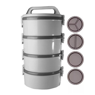 Conjunto 4 Marmita Térmica Plástica Termopratos 1,5l Tekcor