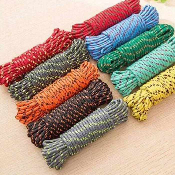 Corda Multicolorido Multiuso 15 Metros Super Resistente Para Varal Amarração Em Geral Para Teto Parede Em Nylon Javick