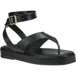 Papete Feminina com Tiras Sandália Conforto Flatform Dedo ANO NOVO
