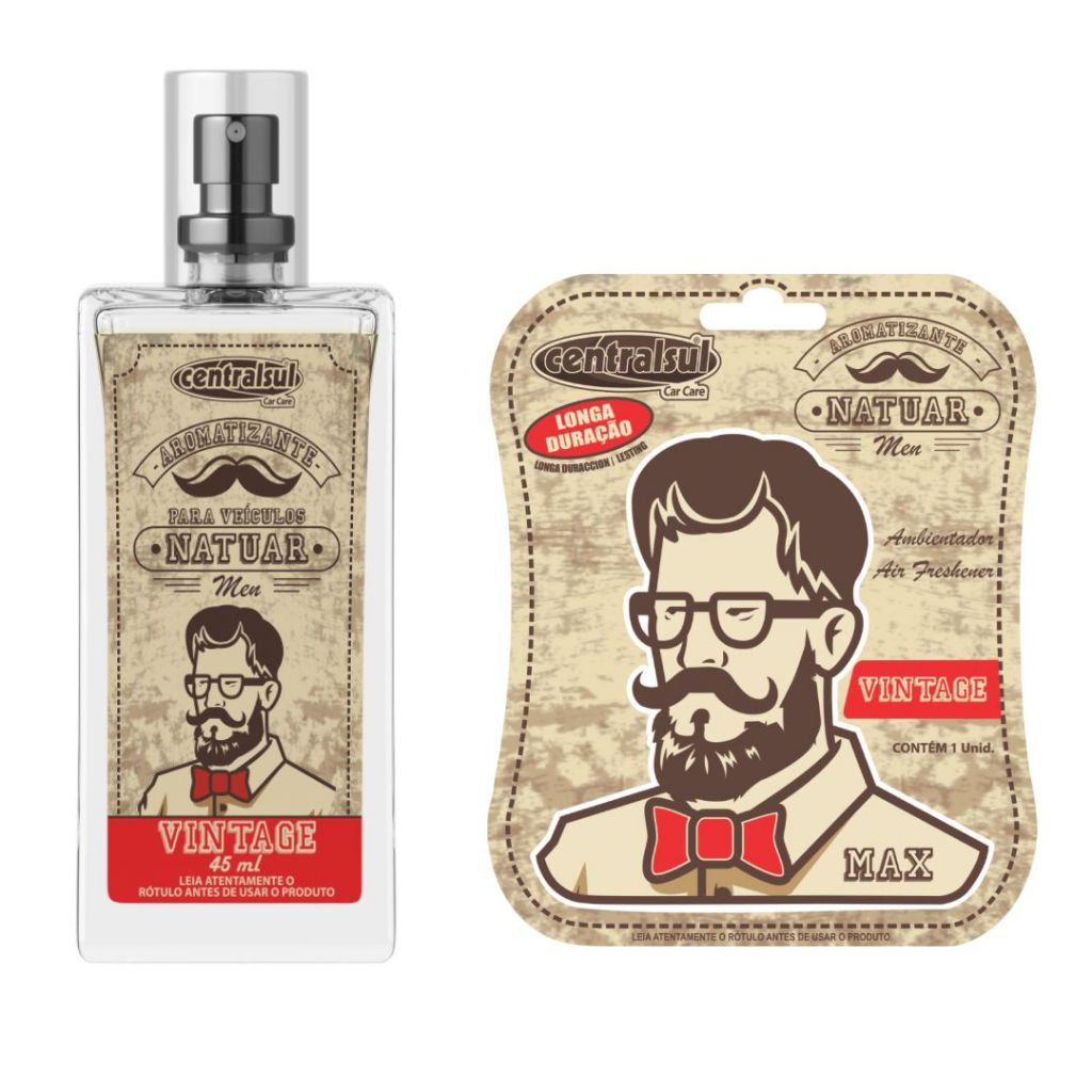 Kit 2 Aromatizante Natuar Men Vintage Centralsul em Oferta na Shopee