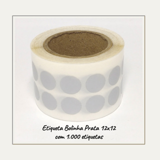 Etiqueta Adesiva Selo Bolinha Prata 1000 Unidades em Oferta na Shopee